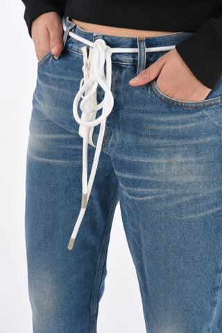 Mid-rise waist straight fit jeans