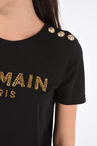 rhinestone embellished t-shirt