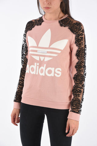 ADIDAS crew-neck sweatshirt with Lace Sleeve