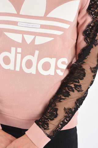 ADIDAS crew-neck sweatshirt with Lace Sleeve