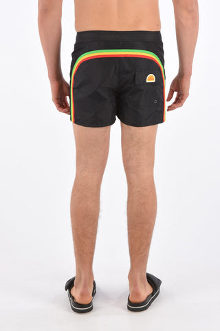 PALM ANGELS logo embroidery swim shorts