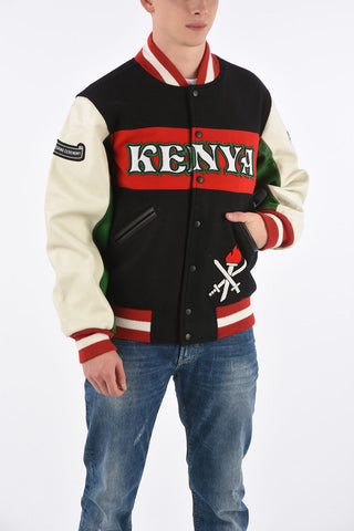 Leather Details KENYA Varsity Bomber
