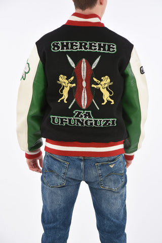 Leather Details KENYA Varsity Bomber