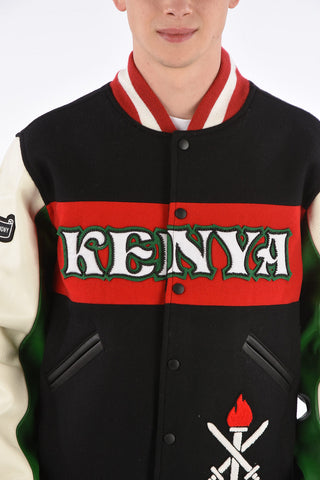 Leather Details KENYA Varsity Bomber