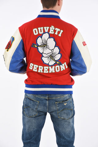 Leather Details HAITI Varsity Bomber