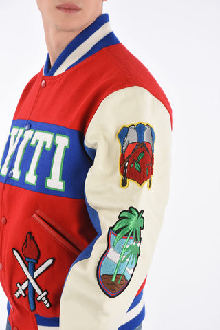 Leather Details HAITI Varsity Bomber