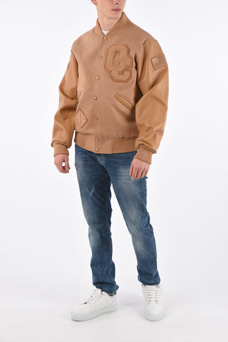 Leather Sleeve OC TONAL Varsity Bomber