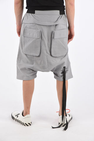 Shorts Drop Crotch con Elastico in Vita