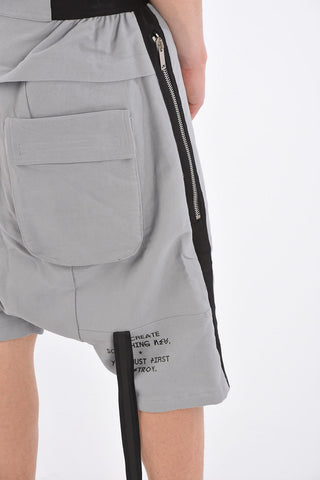 Shorts Drop Crotch con Elastico in Vita