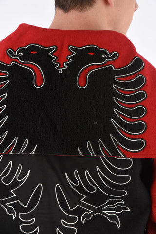 Leather Sleeve ALBANIA Varsity Bomber