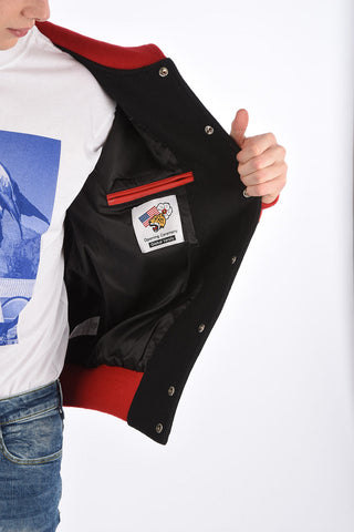 Leather Sleeve ALBANIA Varsity Bomber