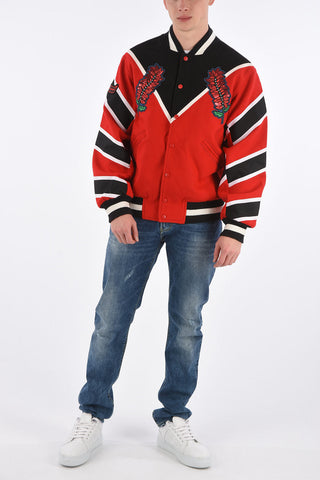 Sequins Embroidery TRIN TOB Varsity Bomber