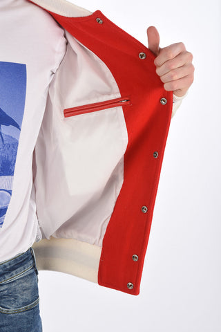 Leather Sleeve NORWAY Varsity Bomber