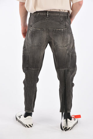 16cm Drop Crotch Biker Jeans