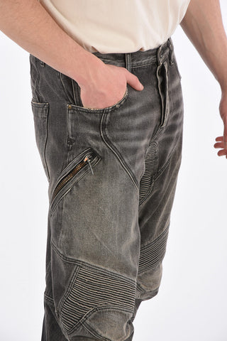 16cm Drop Crotch Biker Jeans