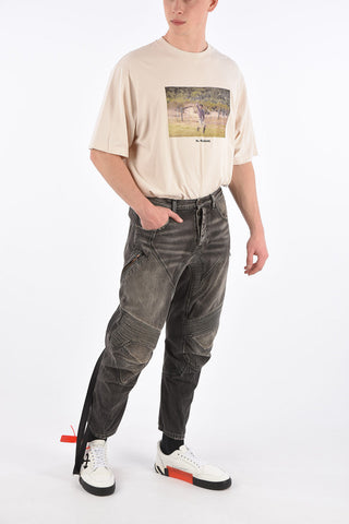 16cm Drop Crotch Biker Jeans
