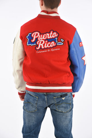 Leather Sleeve PUERTO RICO Varsity Bomber
