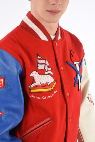 Leather Sleeve PUERTO RICO Varsity Bomber