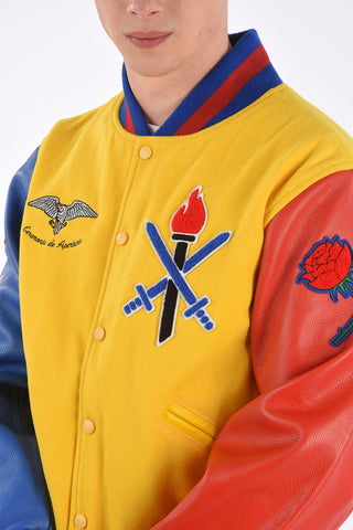 Leather Sleeve ECUADOR Varsity Bomber