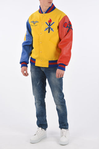 Leather Sleeve ECUADOR Varsity Bomber