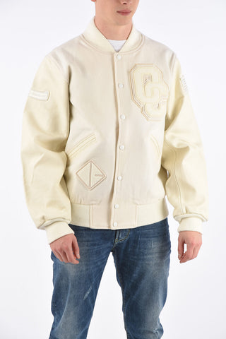 Leather Sleeve OC TONAL Varsity Bomber