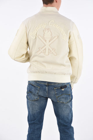 Leather Sleeve OC TONAL Varsity Bomber