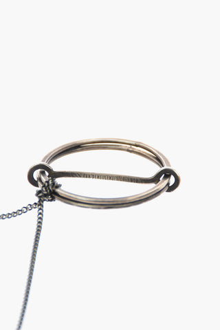 Silver Necklace with Circle Pendant 
