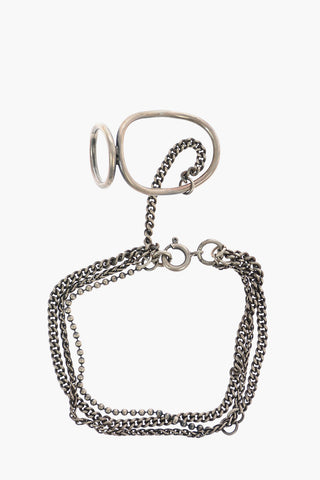 Silver Thumb Split Bracelet