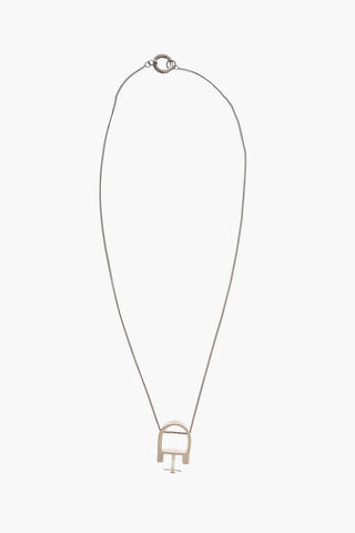 Architectural Necklace with Quartz Detail