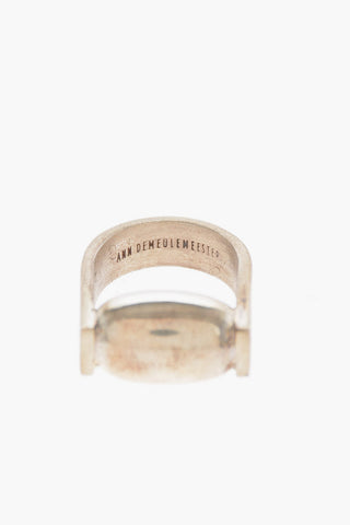 Silver Oval Cut Band Ring