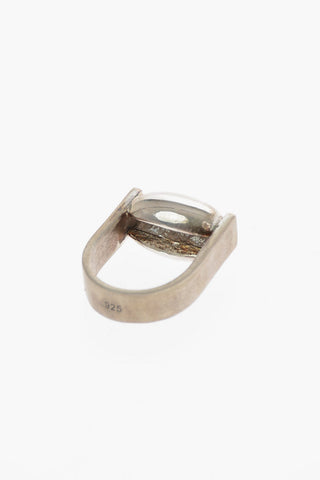Silver Oval Cut Band Ring