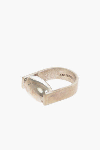 Silver Oval Cut Band Ring