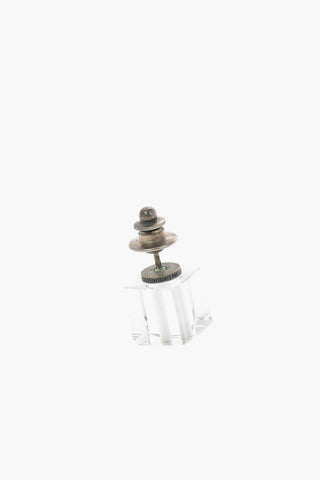 Spilla in Argento con Cubo in Quarzo