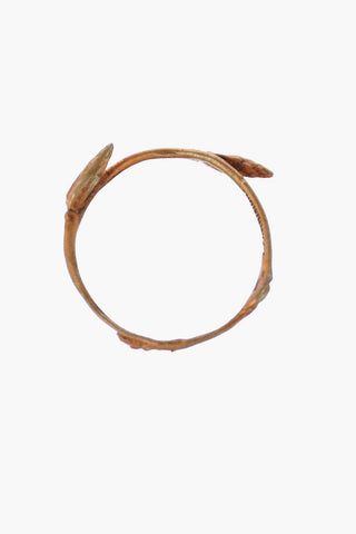 Silver Double Bud Branch Antique Ring