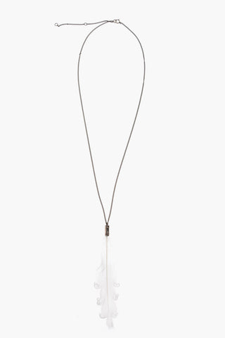 Silver FEATHER CURLY Necklace