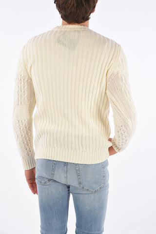 Distressed K-BRIGLY Crew-Neck Sweater