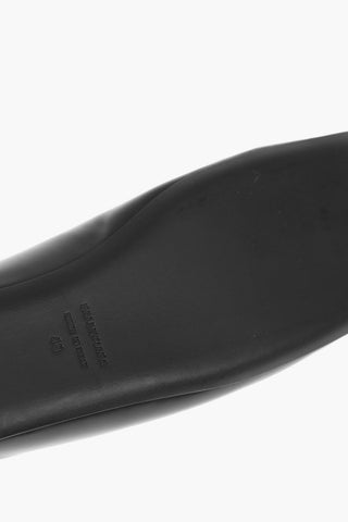 Leather BB Square Toe Slippers