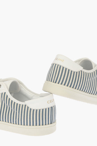 Striped Canvas Low Sneakers