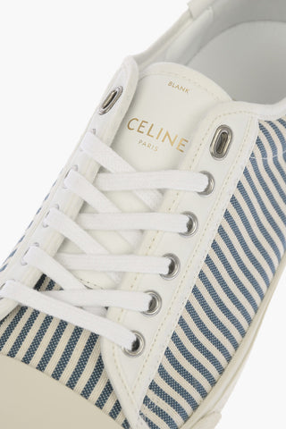 Striped Canvas Low Sneakers