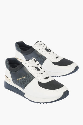 Textile and Monogram Leather ALLIE Low Trainers