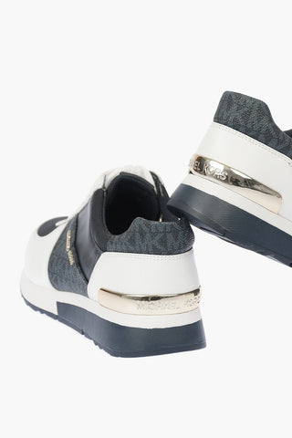 Textile and Monogram Leather ALLIE Low Trainers
