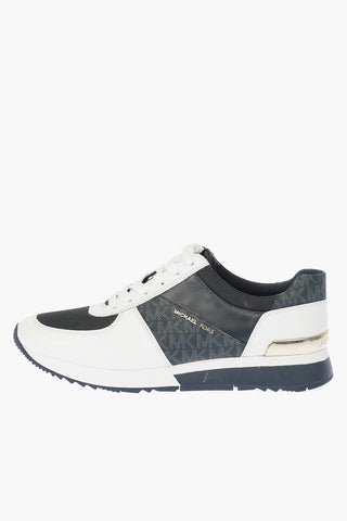 Textile and Monogram Leather ALLIE Low Trainers