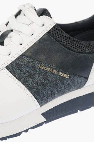Textile and Monogram Leather ALLIE Low Trainers