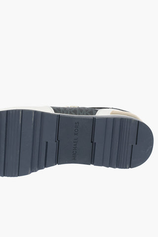 Textile and Monogram Leather ALLIE Low Trainers