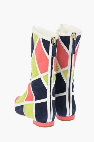 Multicolor Suede PARALLELI Booties