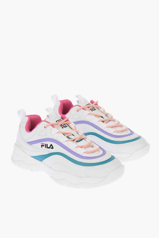 Fabric and Leather RAY LOW Chunky Sneakers