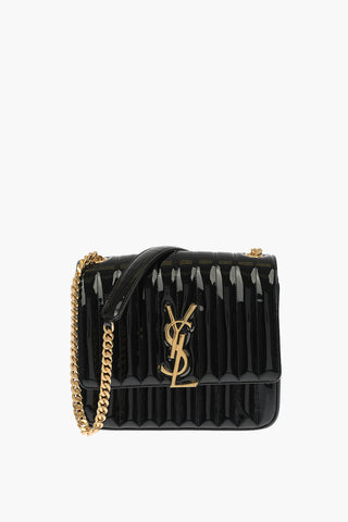 Lacquered Quilted Leather VICKY Shoulder bag