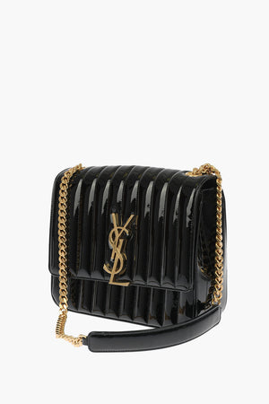 Lacquered Quilted Leather VICKY Shoulder bag