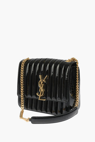 Lacquered Quilted Leather VICKY Shoulder bag