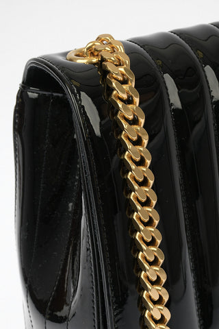 Lacquered Quilted Leather VICKY Shoulder bag